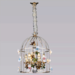 Люстра в виде клетки с цветами Flower Cell варинант исполнения - 3 | Loft Concept в Нижнем Новгороде