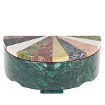 Шкатулка с мозаикой из натурального камня змеевик Stone Casket варинант исполнения - 1 | Loft Concept в Нижнем Новгороде