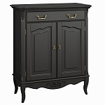 Буфет черный из массива бука с ящиком и 2-мя дверцами в стиле прованс Black Provence варинант исполнения - 1 | Loft Concept в Нижнем Новгороде