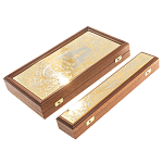 Нарды настольные из натурального камня лазурит и долерит Backgammon from Stone варинант исполнения - 12 | Loft Concept в Нижнем Новгороде