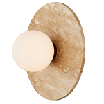 Бра в виде диска с плафоном из матового белого стекла Marble Glow варинант исполнения - 2 | Loft Concept в Нижнем Новгороде