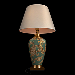 Настольная лампа бирюзовая с цветочным принтом Turquoise Flight варинант исполнения - 4 | Loft Concept в Нижнем Новгороде