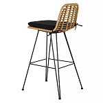 Стул барный с ротанговым плетением Half Bar Chair with Wicker без подлокотников варинант исполнения - 1 | Loft Concept в Нижнем Новгороде