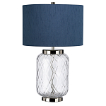 Настольная лампа с цилиндрическим абажуром и прозрачным стеклянным основанием Quintiesse варинант исполнения - 7 | Loft Concept в Нижнем Новгороде