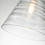 Подвесной светильник с прозрачным рельефным стеклянным плафоном в форме конуса Feiss варинант исполнения - 3 | Loft Concept в Нижнем Новгороде