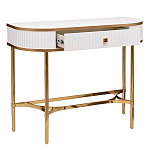 Консоль с ящиком белая с золотом Textured White Console with Gold варинант исполнения - 2 | Loft Concept в Нижнем Новгороде
