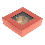 Зеркало карманное складное круглое из натурального камня Оникс в подарочной упаковке Silver Stone Mirrors варинант исполнения - 4 | Loft Concept в Нижнем Новгороде