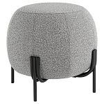 Пуф в ткани букле серого цвета Pikelet варинант исполнения - 1 | Loft Concept в Нижнем Новгороде