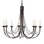 Люстра черного цвета ручной работы с канделябрами и переплетенной проволочной драпировкой Elstead Lighting варинант исполнения - 5 | Loft Concept в Нижнем Новгороде