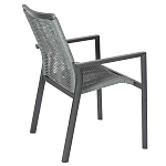 Стул темно-серый с высокой плетеной спинкой и сиденьем Braided Strength варинант исполнения - 3 | Loft Concept в Нижнем Новгороде