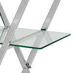 Стеллаж со стеклянными полками на стальном каркасе X-ray варинант исполнения - 4 | Loft Concept в Нижнем Новгороде