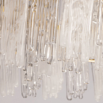 Люстра круглая с прозрачными стержнями разной длины Textured Glass Chandelier варинант исполнения - 8 | Loft Concept в Нижнем Новгороде