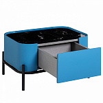 Тумба прикроватная чёрно-голубая с  ящиком Blue Cabinet варинант исполнения - 2 | Loft Concept в Нижнем Новгороде