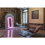 Дизайнерское разноцветное кресло на металлическом каркасе с подставкой для ног Poltronova Plasma Armchair варинант исполнения - 15 | Loft Concept в Нижнем Новгороде