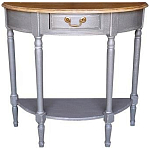 Полукруглая консоль в стиле прованс серая Margery Provence Grey Console варинант исполнения - 1 | Loft Concept в Нижнем Новгороде