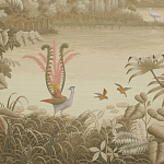 Обои ручная роспись Le Brésil Amarelo Sepia варинант исполнения - 3 | Loft Concept в Нижнем Новгороде