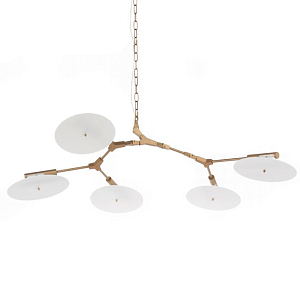 Люстра White Disc 5 ламп