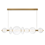 Подвесной светильник линейный с прозрачными стеклянными шарами разного диаметра Eurofase варинант исполнения - 11 | Loft Concept в Нижнем Новгороде