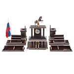 Настольный письменный набор из природного камня обсидиана с декором в виде Коня Team leader варинант исполнения - 1 | Loft Concept в Нижнем Новгороде