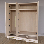 Большой Шкаф Primo Светлый дуб с 3 дверьми и 3 выдвижными ящиками варинант исполнения - 6 | Loft Concept в Нижнем Новгороде