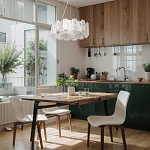 Люстра круглая с подвесными прямоугольными пластинами из стекла Glacier Panels варинант исполнения - 11 | Loft Concept в Нижнем Новгороде