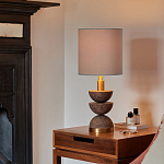 Настольная лампа с белым цилиндрическим абажуром на фигурном основании из полусфер Bewitchment варинант исполнения - 1 | Loft Concept в Нижнем Новгороде