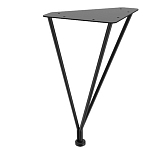 Стол журнальный c коричневой круглой столешницей на четырех черных ножках Charm Coffee Table варинант исполнения - 3 | Loft Concept в Нижнем Новгороде