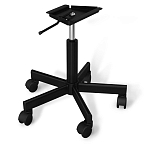 Стул с мягкой бирюзовой обивкой из велюра и подъемно-поворотным механизмом на черных колесиках Harper Turquoise варинант исполнения - 3 | Loft Concept в Нижнем Новгороде