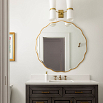 Золотое настенное зеркало Yvon Mirror варинант исполнения - 4 | Loft Concept в Нижнем Новгороде