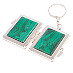 Зеркало брелок складное двухстороннее из натурального камня Малахит Stone Mirrors варинант исполнения - 2 | Loft Concept в Нижнем Новгороде