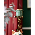 Подсвечник в виде кошки из фарфора с бронзовыми элементами Paradise Cat варинант исполнения - 7 | Loft Concept в Нижнем Новгороде