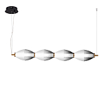 Подвесной светильник линейный в сочетании двух разных фактур стекла Enchanting варинант исполнения - 1 | Loft Concept в Нижнем Новгороде