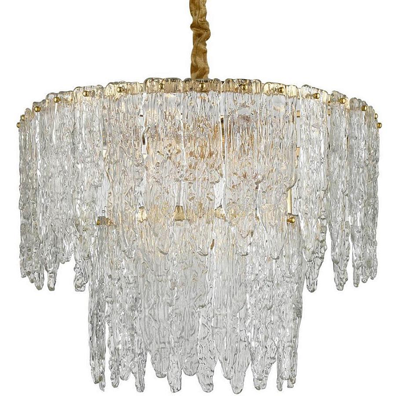 Люстра Cold Heart Chandelier two Золотой Прозрачное Стекло Люстра Cold Heart Chandelier two Золотой Прозрачное Стекло в Нижнем Новгороде | Loft Concept