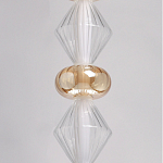 Подвесной светильник с вертикальной композицией из прозрачных и янтарных стеклянных шаров и ромбов Gabriel Scott Luna варинант исполнения - 14 | Loft Concept в Нижнем Новгороде