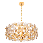 Люстра круглая золотого цвета с круглыми хрустальным элементами Solyria варинант исполнения - 4 | Loft Concept в Нижнем Новгороде