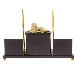 Настольный канцелярский набор из нефрита с декором в виде льва Golden Lion варинант исполнения - 3 | Loft Concept в Нижнем Новгороде