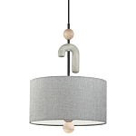 Люстра с серым тканевым плафоном Flourish варинант исполнения - 1 | Loft Concept в Нижнем Новгороде