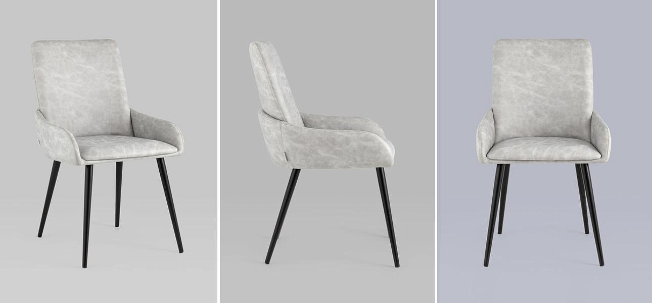 Стул Munchen Chair Светло-Серая Искусственная Замша Стул Munchen Chair Светло-Серая Искусственная Замша - Loft-Concept в Нижнем Новгороде