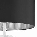 Торшер с декором в виде белого цветка магнолии на каркасе и черным абажуром White Magnolia варинант исполнения - 3 | Loft Concept в Нижнем Новгороде