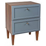 Тумба прикроватная серая из массива бука с 2-мя ящиками Wenge Light варинант исполнения - 1 | Loft Concept в Нижнем Новгороде