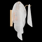 Бра из полупрозрачных овальных лепестков из стекла с металлическим основанием золотого цвета Nazaire Glass Lighting варинант исполнения - 2 | Loft Concept в Нижнем Новгороде