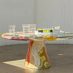 Дизайнерский журнальный стол с цветным орнаментом Unyly варинант исполнения - 2 | Loft Concept в Нижнем Новгороде