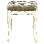 Пуф из массива дерева с велюровой обивкой Lefevre French Seating варинант исполнения - 2 | Loft Concept в Нижнем Новгороде