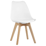 Стул с основой из пластика и мягким сиденьем Arvika White варинант исполнения - 1 | Loft Concept в Нижнем Новгороде