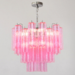 Элитная Люстра Textured Glass Pink Chandelier Ярко Розовое стекло варинант исполнения - 3 | Loft Concept в Нижнем Новгороде