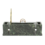 Настольный письменный набор из змеевика с подставкой под календарь и часами Successful Leader варинант исполнения - 3 | Loft Concept в Нижнем Новгороде