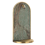 Настенный светильник зеленого цвета с бронзовой рамкой овальной формы с полкой Herbarium  варинант исполнения - 1 | Loft Concept в Нижнем Новгороде