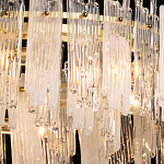 Люстра круглая с прозрачными стержнями разной длины Textured Glass Chandelier варинант исполнения - 5 | Loft Concept в Нижнем Новгороде