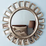 Зеркало-солнце в серебряной раме Silver Sun варинант исполнения - 1 | Loft Concept в Нижнем Новгороде