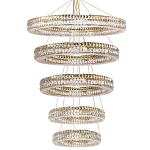 Многоярусная Люстра Elizabeth Золото Вертикальная композиция из пяти хрустальных светильников варинант исполнения - 1 | Loft Concept в Нижнем Новгороде